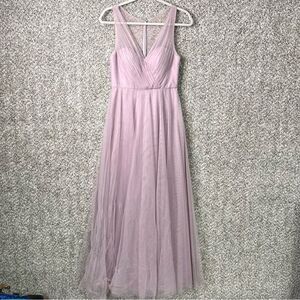 Jenny Yoo Formal Dress Women’s 2 Lavender Tulle Sleeveless Floor Length Gown
